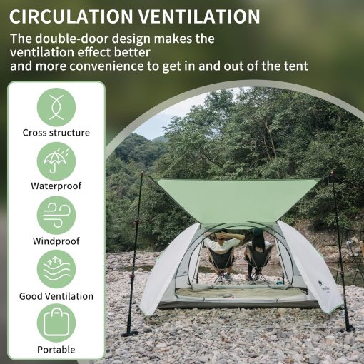 Naturehike Butterfly Çadır - Cross Structure Yeşil - Görsel 7